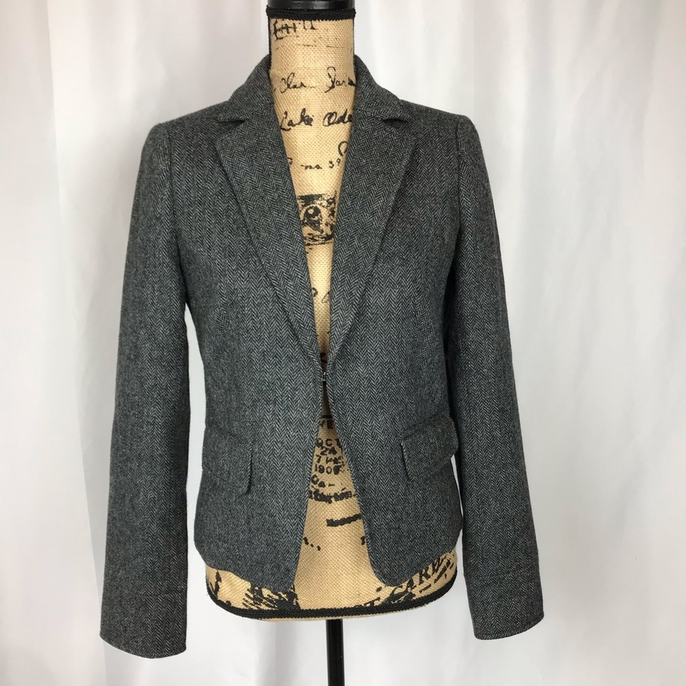 J. Crew gray wool blazer size 6